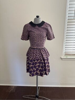ASOS Purple Heart peplum dress